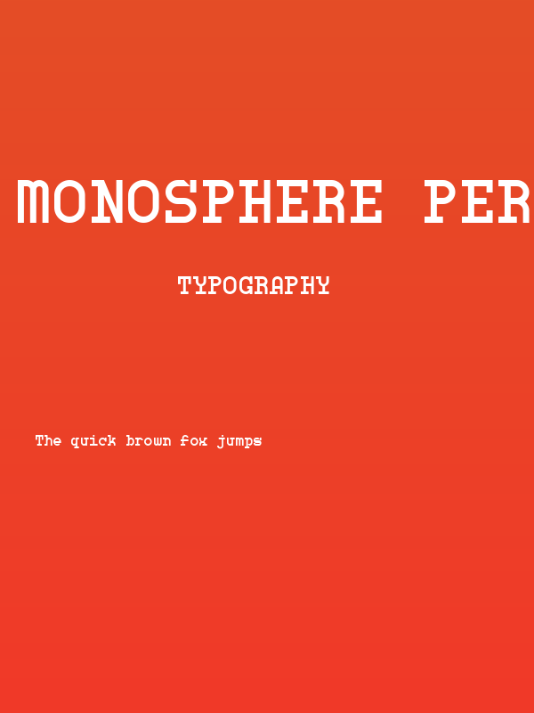 Monosphere Personal Use Poster