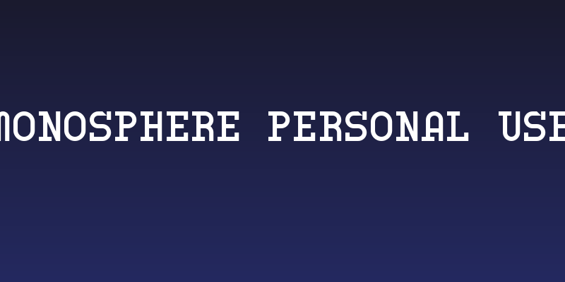 Monosphere Personal Use Social Header