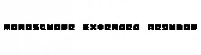 Monosquare Extended Regular  les polices de caractères gratuit tlcharger