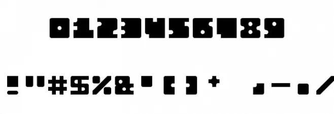 Monosquare Extended Regular Font OTHER CHARS