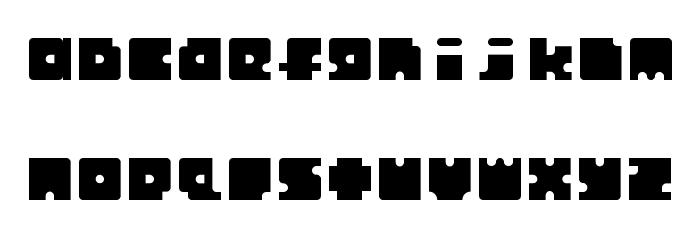 Monosquare Extended Regular Font LOWERCASE