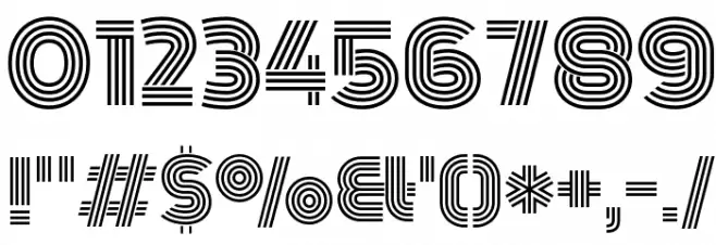 Monoton Font OTHER CHARS