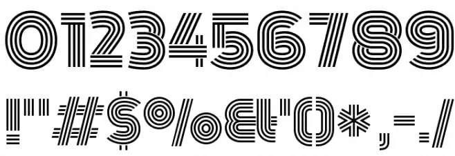 Monoton Font OTHER CHARS