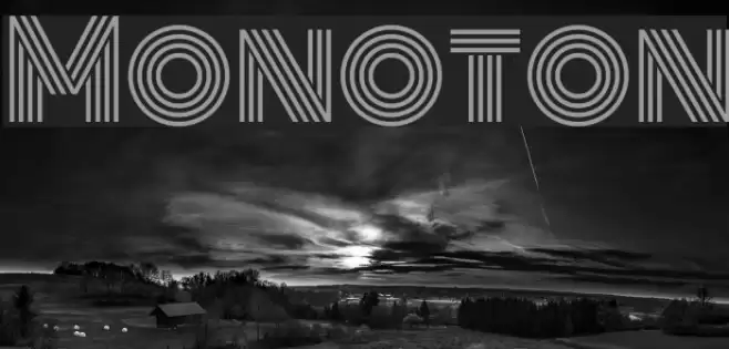 Monoton Font examples