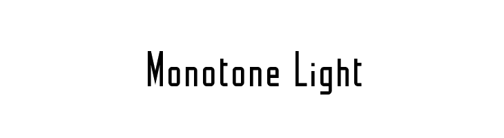 Monotone Light  font caratteri gratis