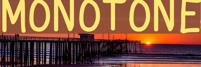 Monotone Font examples
