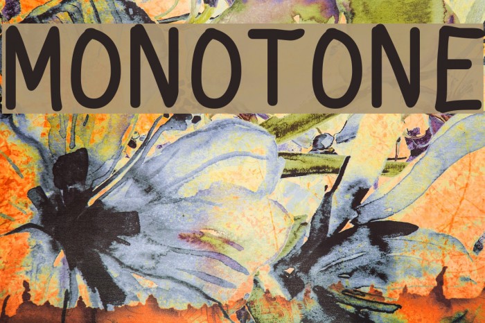 Monotone Font examples