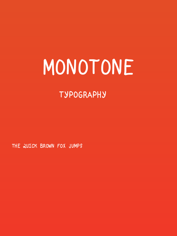 Monotone Poster