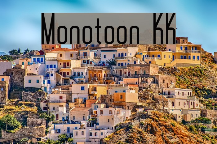 Monotoon KK Font examples