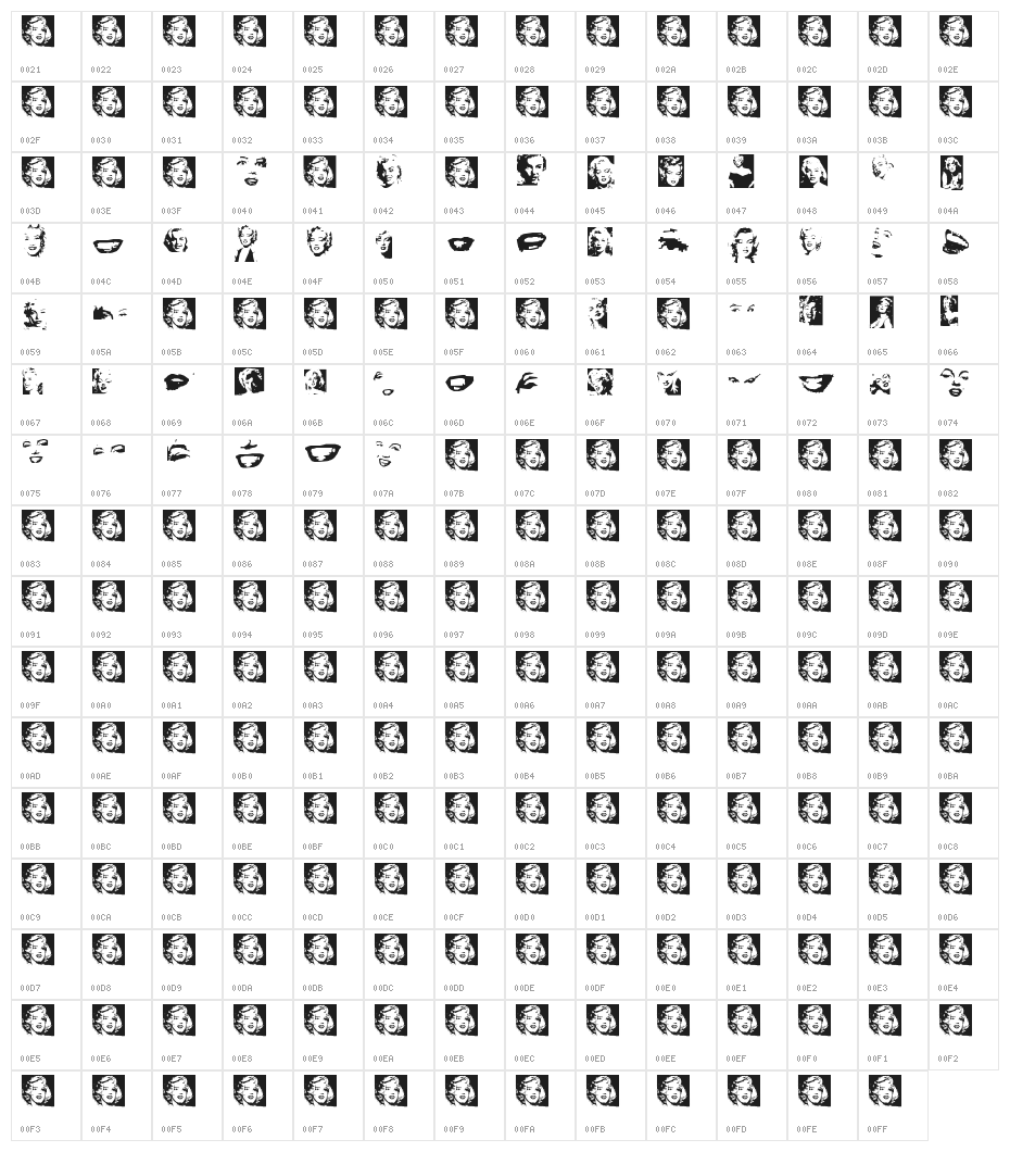 Monroe Dingbats Character Map