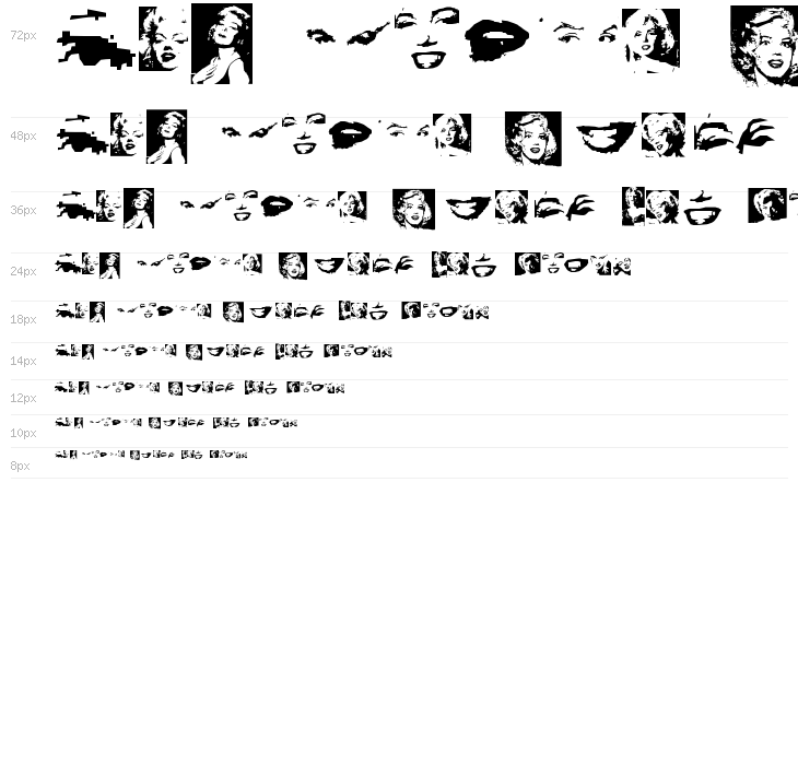 Monroe Dingbats Waterfall