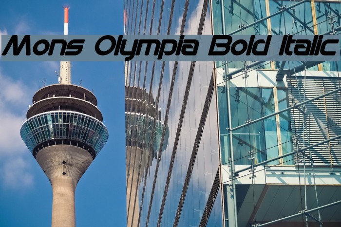 Mons Olympia Bold Italic Font examples