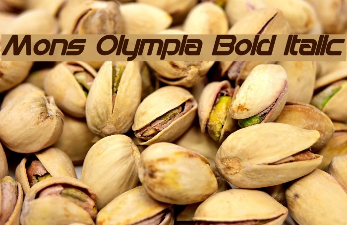 Mons Olympia Bold Italic Font examples