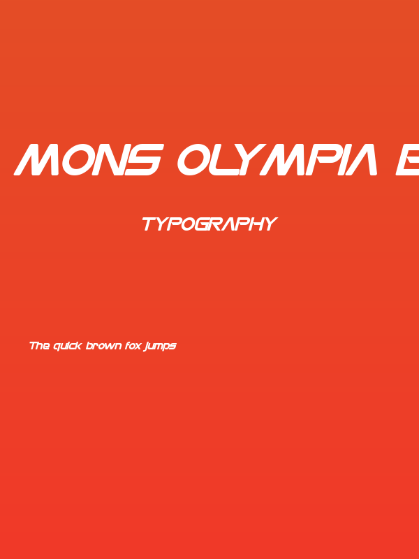 Mons Olympia Bold Italic Poster