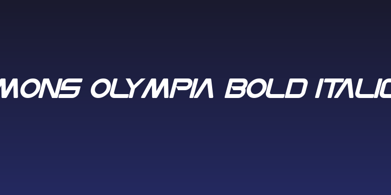 Mons Olympia Bold Italic Social Header