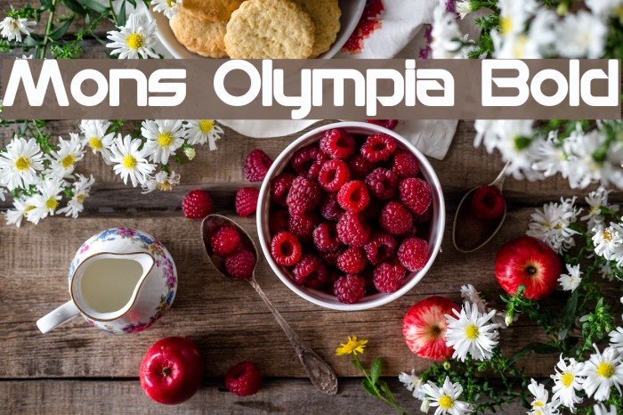 Mons Olympia Bold Font examples