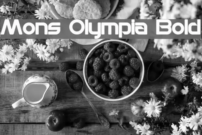 Mons Olympia Bold Font examples
