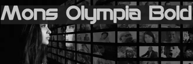 Mons Olympia Bold Font examples