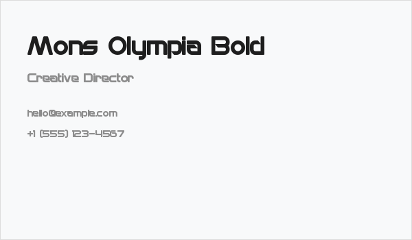 Mons Olympia Bold Business Card