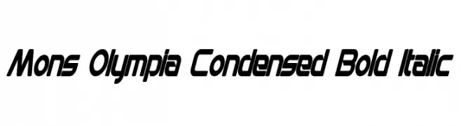 Mons Olympia Condensed Bold Italic  フリーフォントのダウンロード