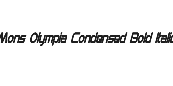Mons Olympia Condensed Bold Italic Logo