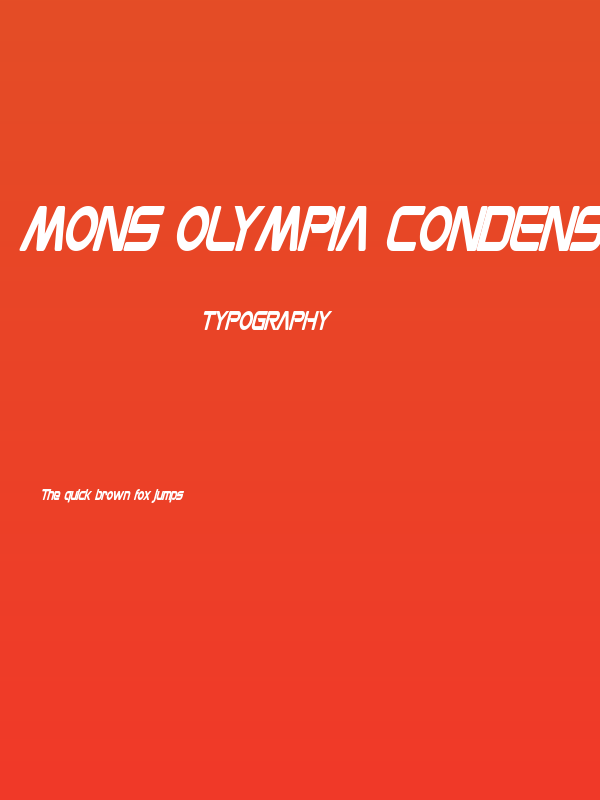 Mons Olympia Condensed Bold Italic Poster