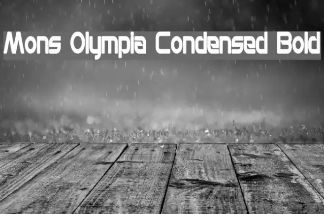 Mons Olympia Condensed Bold Font examples