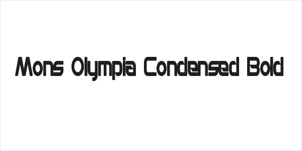Mons Olympia Condensed Bold Logo