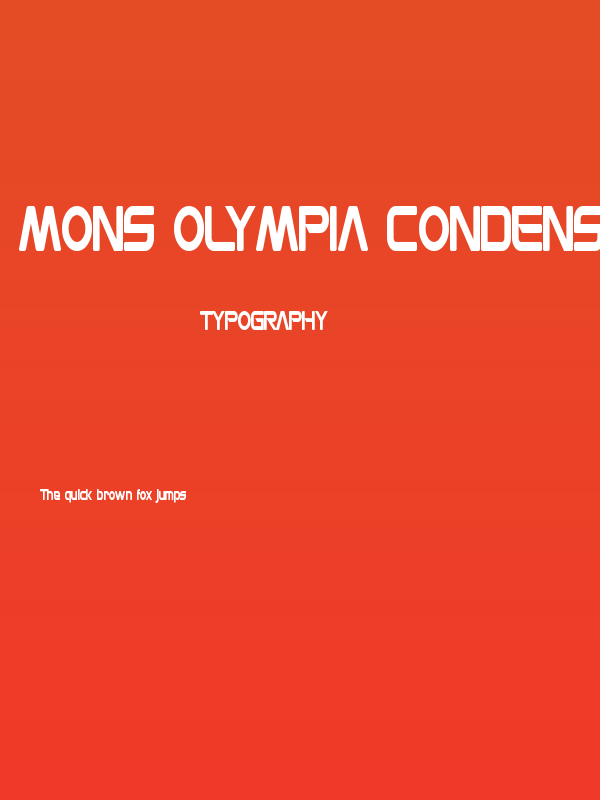 Mons Olympia Condensed Bold Poster