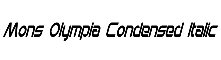 Mons Olympia Condensed Italic Fonte