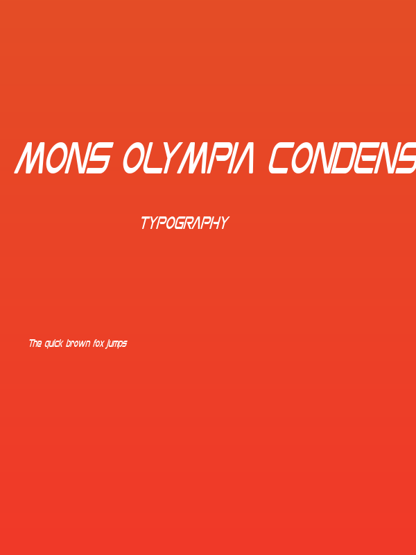 Mons Olympia Condensed Italic Poster