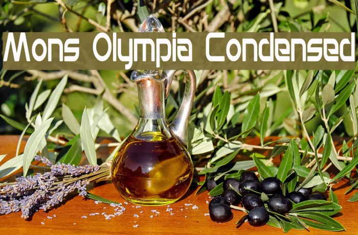 Mons Olympia Condensed Font examples