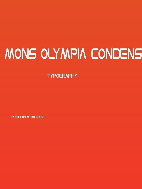 Mons Olympia Condensed Poster