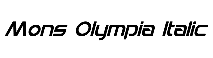 Mons Olympia Italic  Frei Schriftart Herunterladen