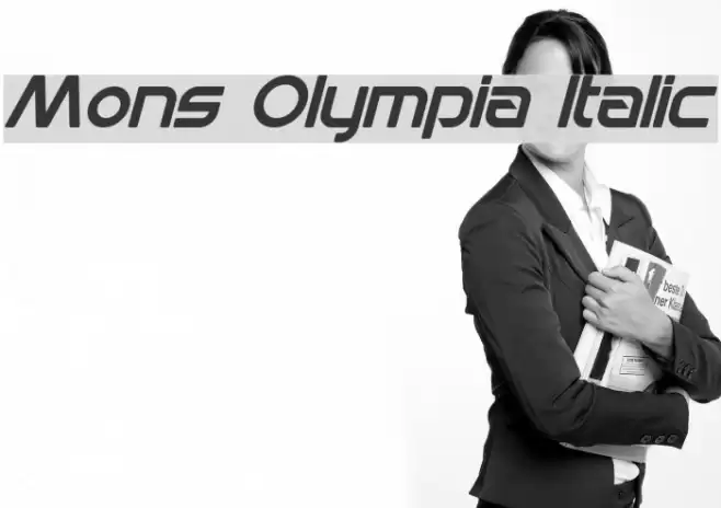 Mons Olympia Italic Font examples