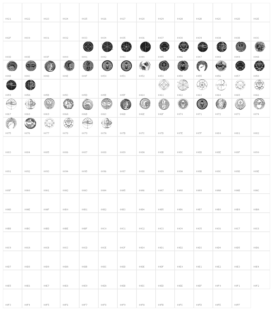 MonsTheSecondA Character Map