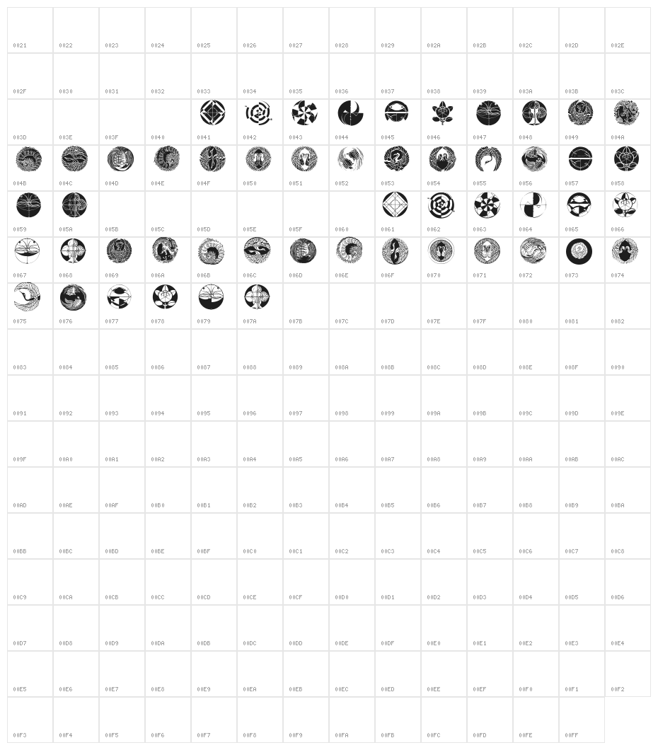 MonsTheSecondB Character Map