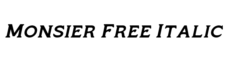 Monsier Free Italic  Frei Schriftart Herunterladen
