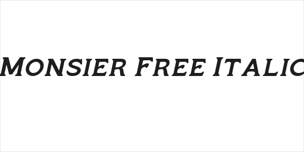 Monsier Free Italic Logo