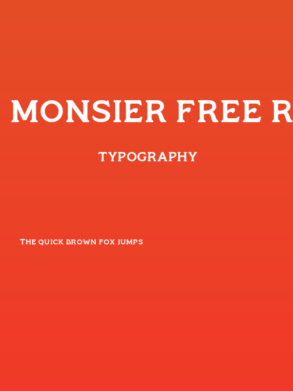 Monsier Free Regular Poster