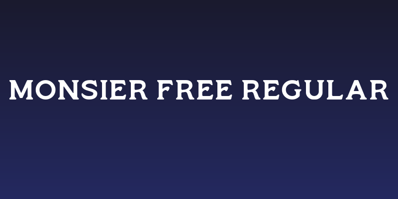 Monsier Free Regular Social Header