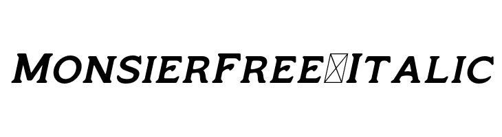 MonsierFree-Italic  font caratteri gratis