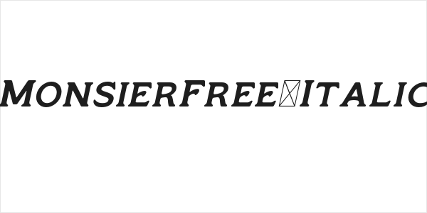 MonsierFree-Italic Logo