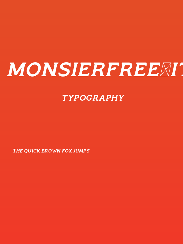 MonsierFree-Italic Poster