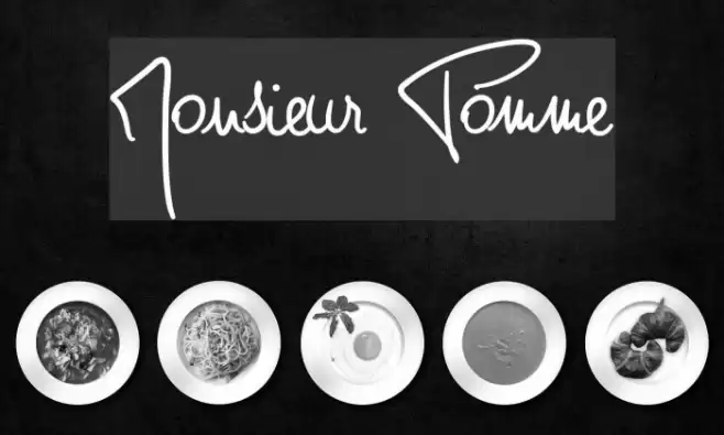 Monsieur Pomme Font examples