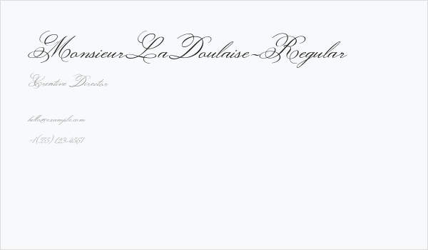 MonsieurLaDoulaise-Regular Business Card