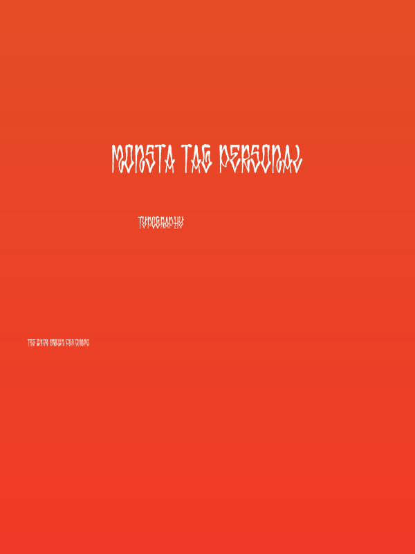 Monsta Tag Personal Poster