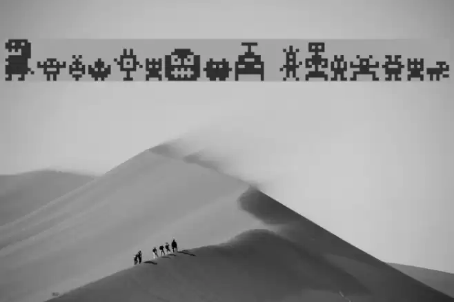 MonstaPix Regular Font examples