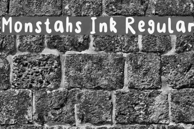 Monstahs Ink Regular Font examples