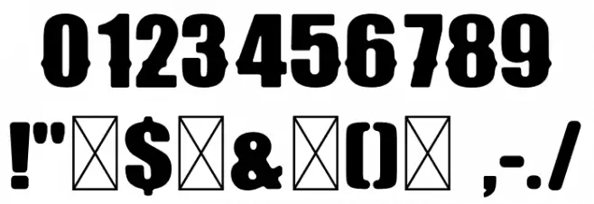 Monstard Bold Font OTHER CHARS